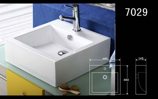 Square Vessel Sink,Square Ceramic Sink,Square Bathroom Sink,Square Sink,Square Bowl